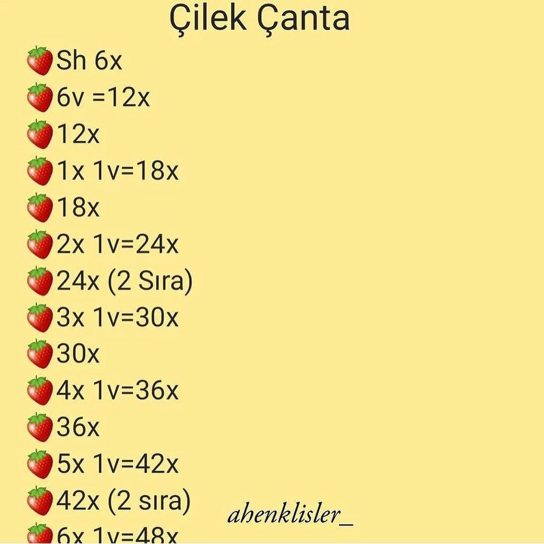 Çilek Şeklinde Çanta Yapımı