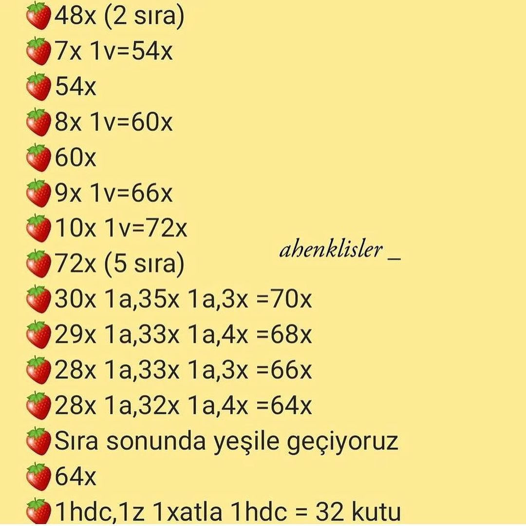 Çilek Şeklinde Çanta Yapımı
