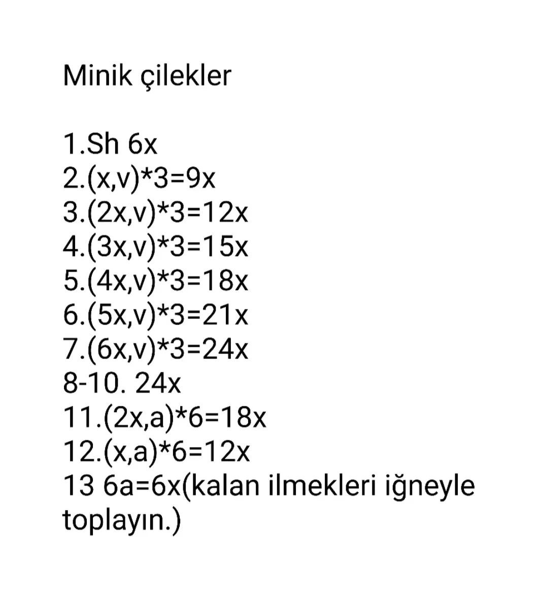 Çilekli Bayram Çantası Tığ İşi Şeması
