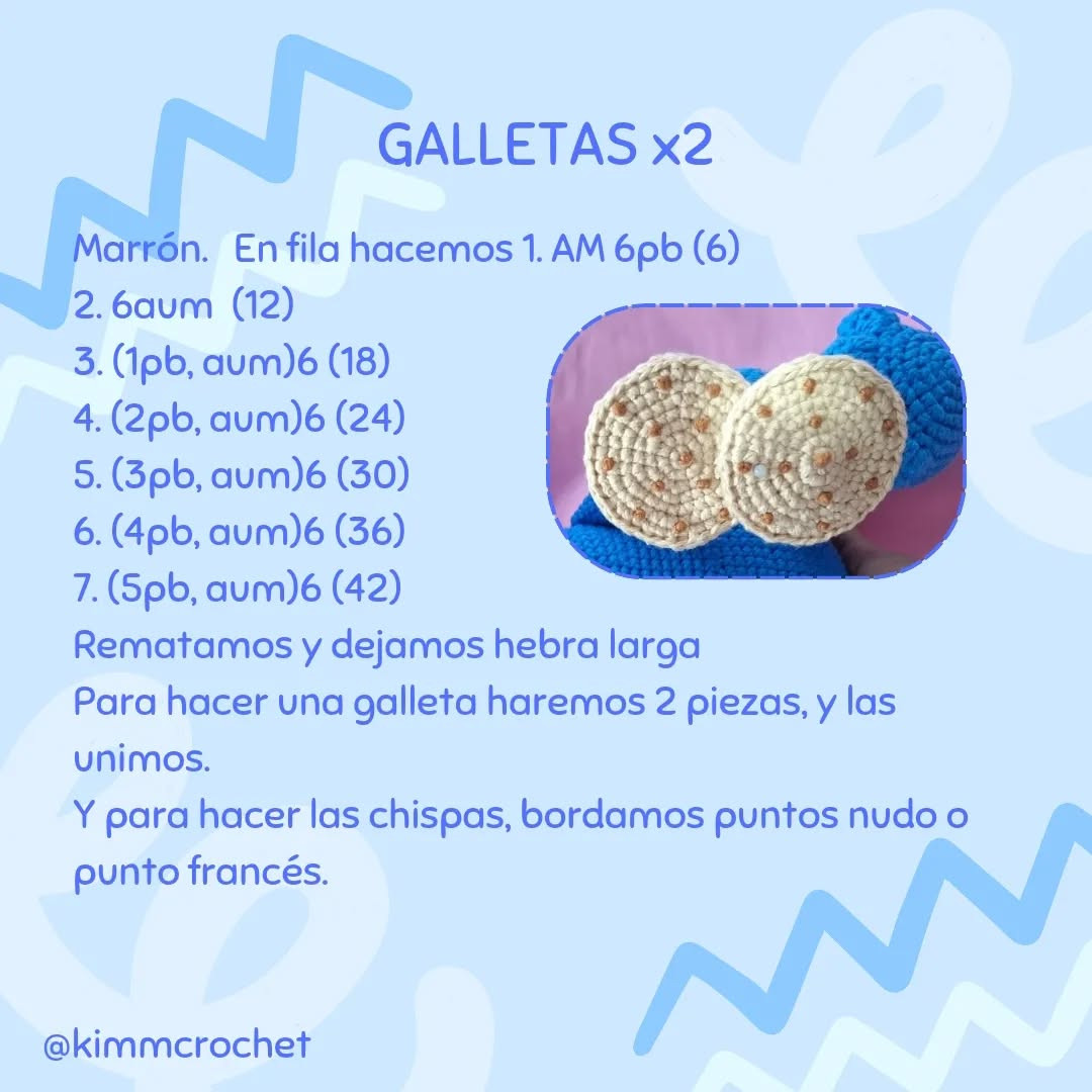 COME GALLETAS amigurumi de 25cm: Patrón gratis