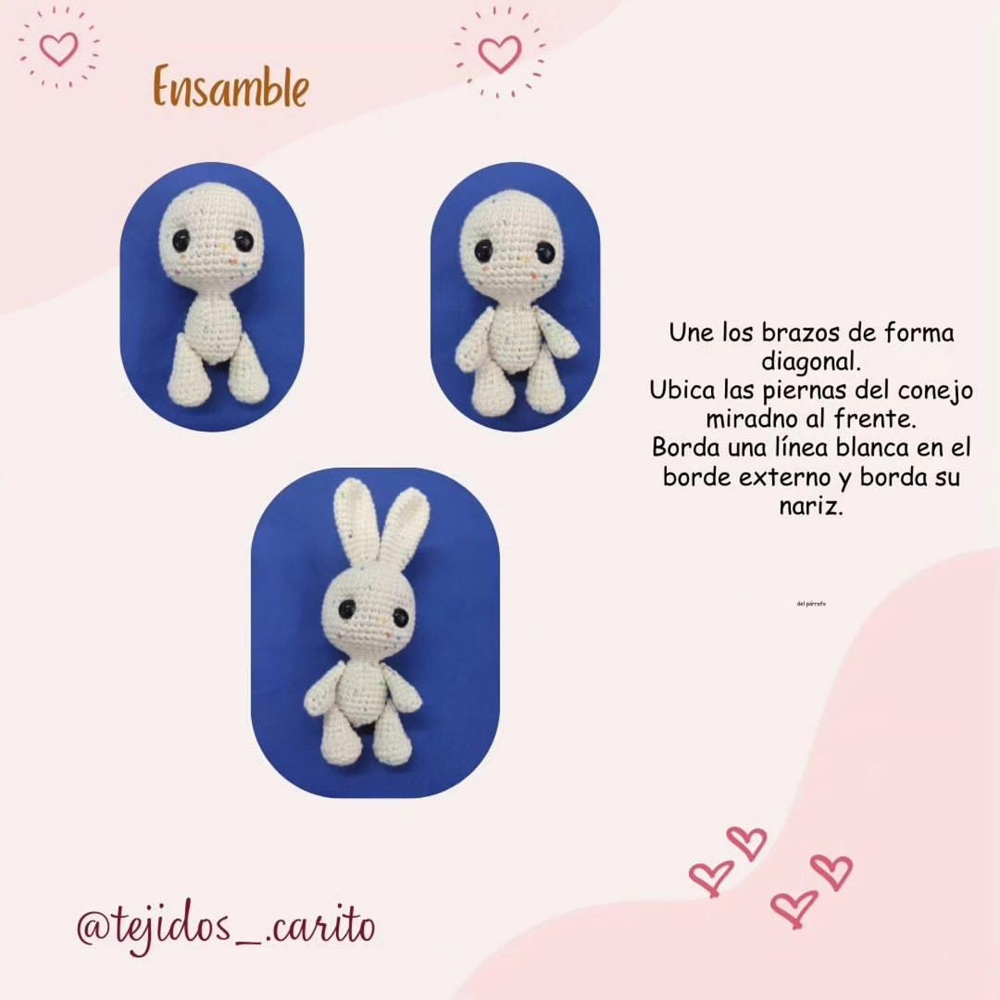 Conejita Anita: Patrón de Amigurumi Gratis