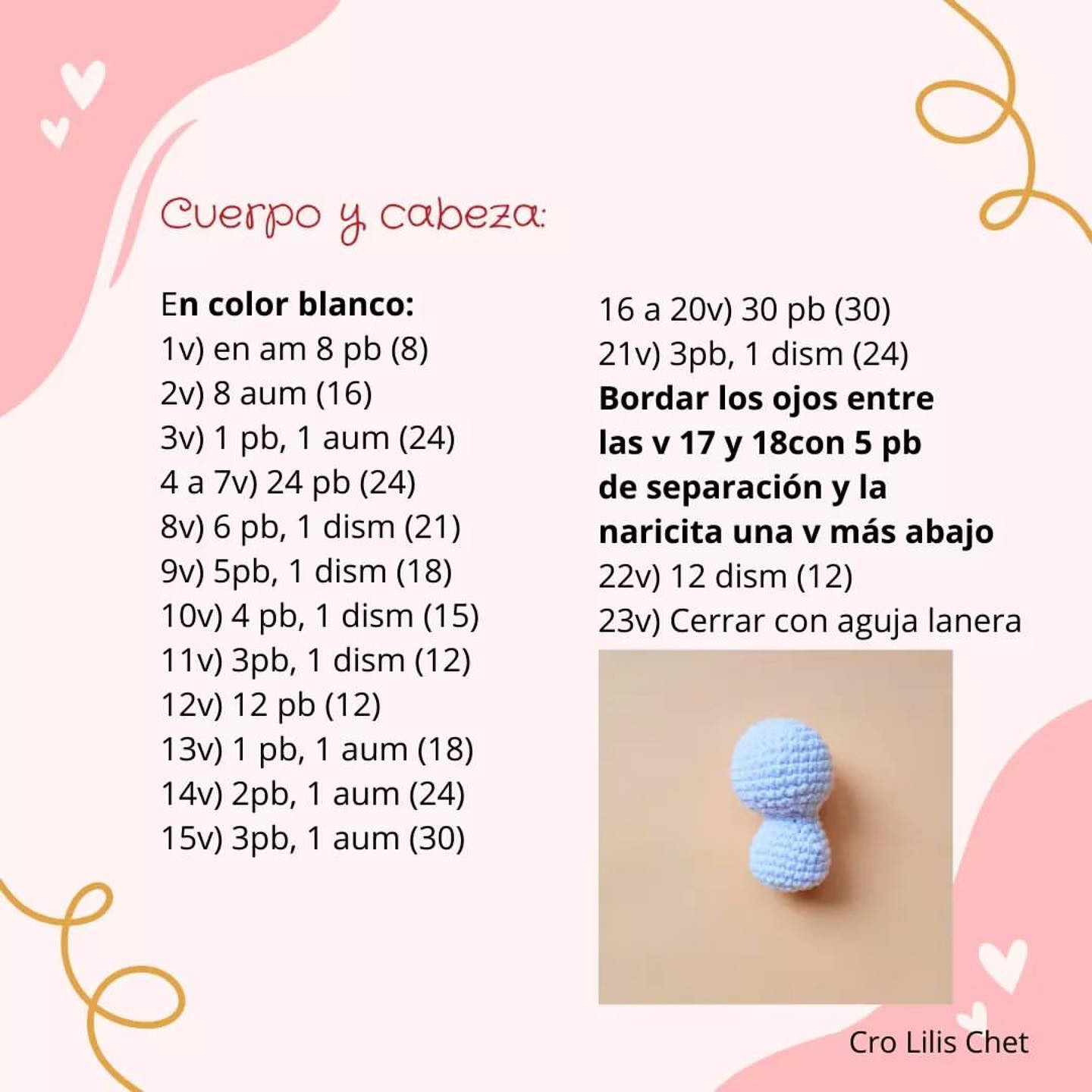 Conejito amigurumi: Patrón gratis incluido