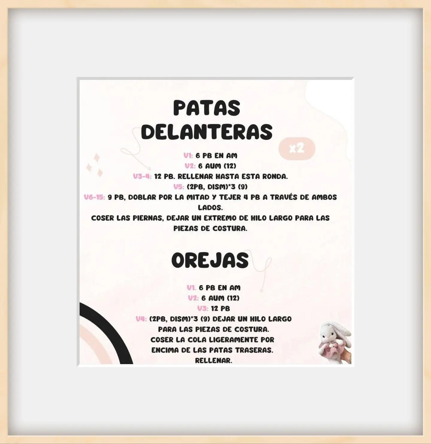 Conejo Amigurumi: Patrón gratis para tejer