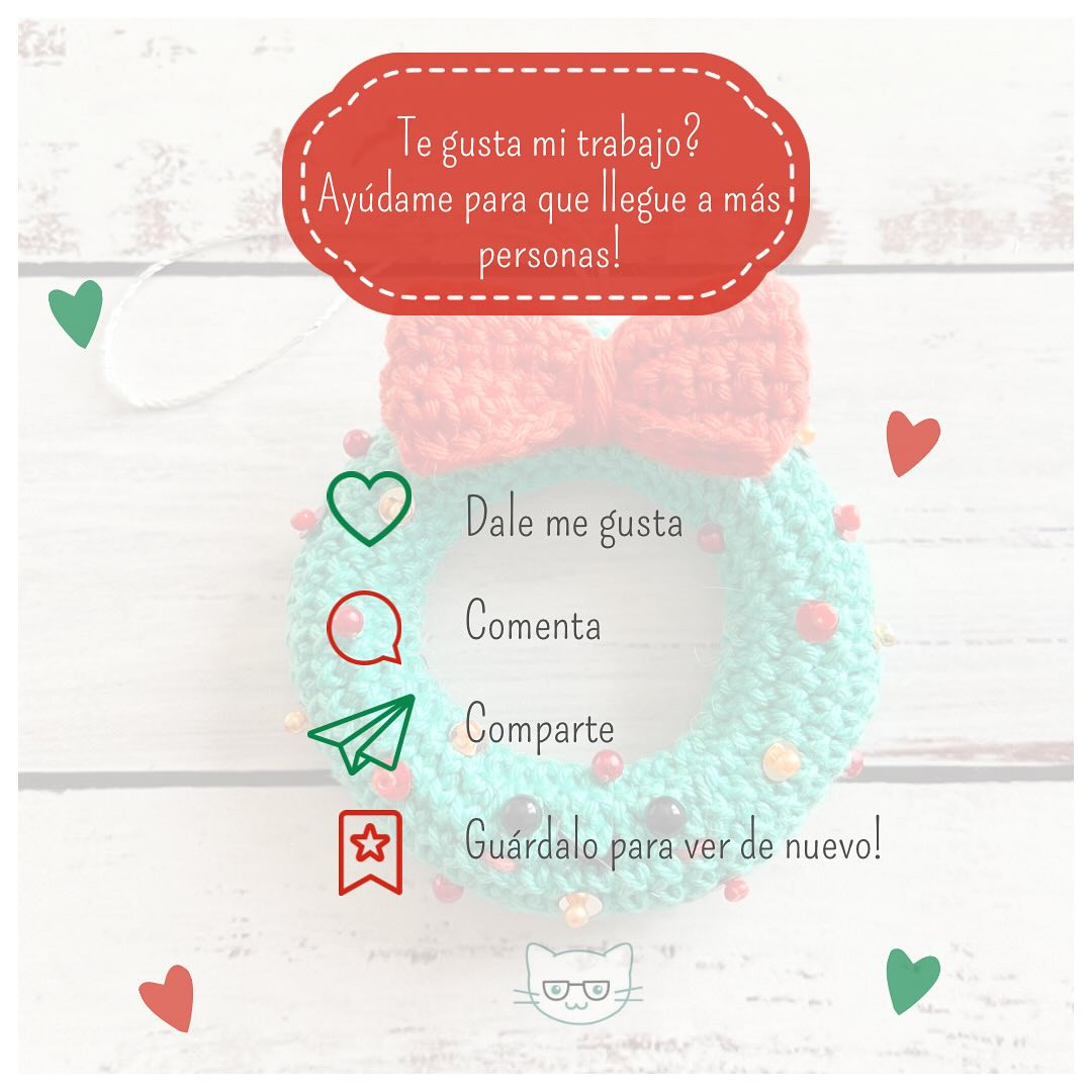 Corona Navideña Pequeña: Patrón Gratuito