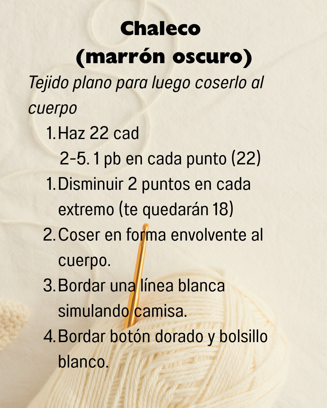 Crea tu propio pollito elegante con este patrón de crochet detallado.