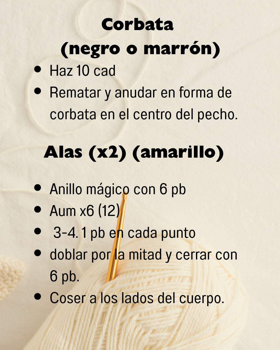 Crea tu propio pollito elegante con este patrón de crochet detallado.