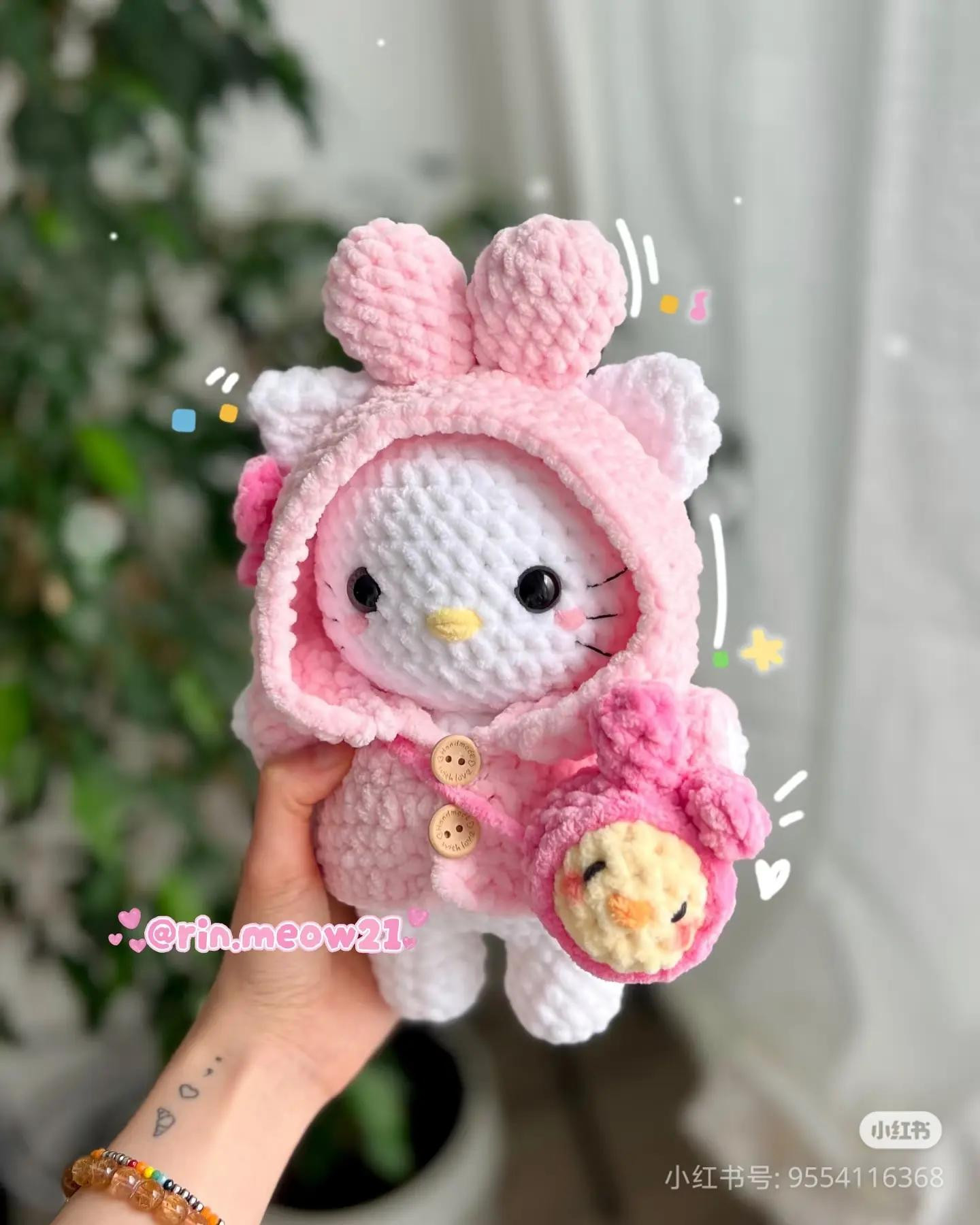 crochet pattern bunnitty with hoodie