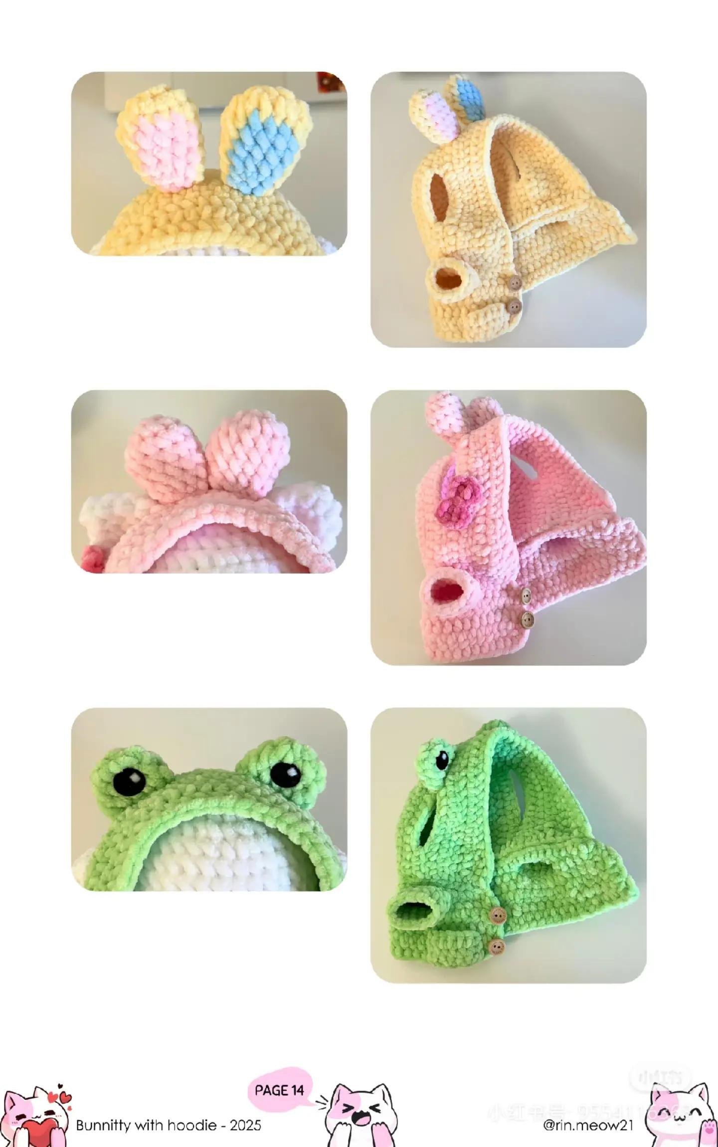 crochet pattern bunnitty with hoodie