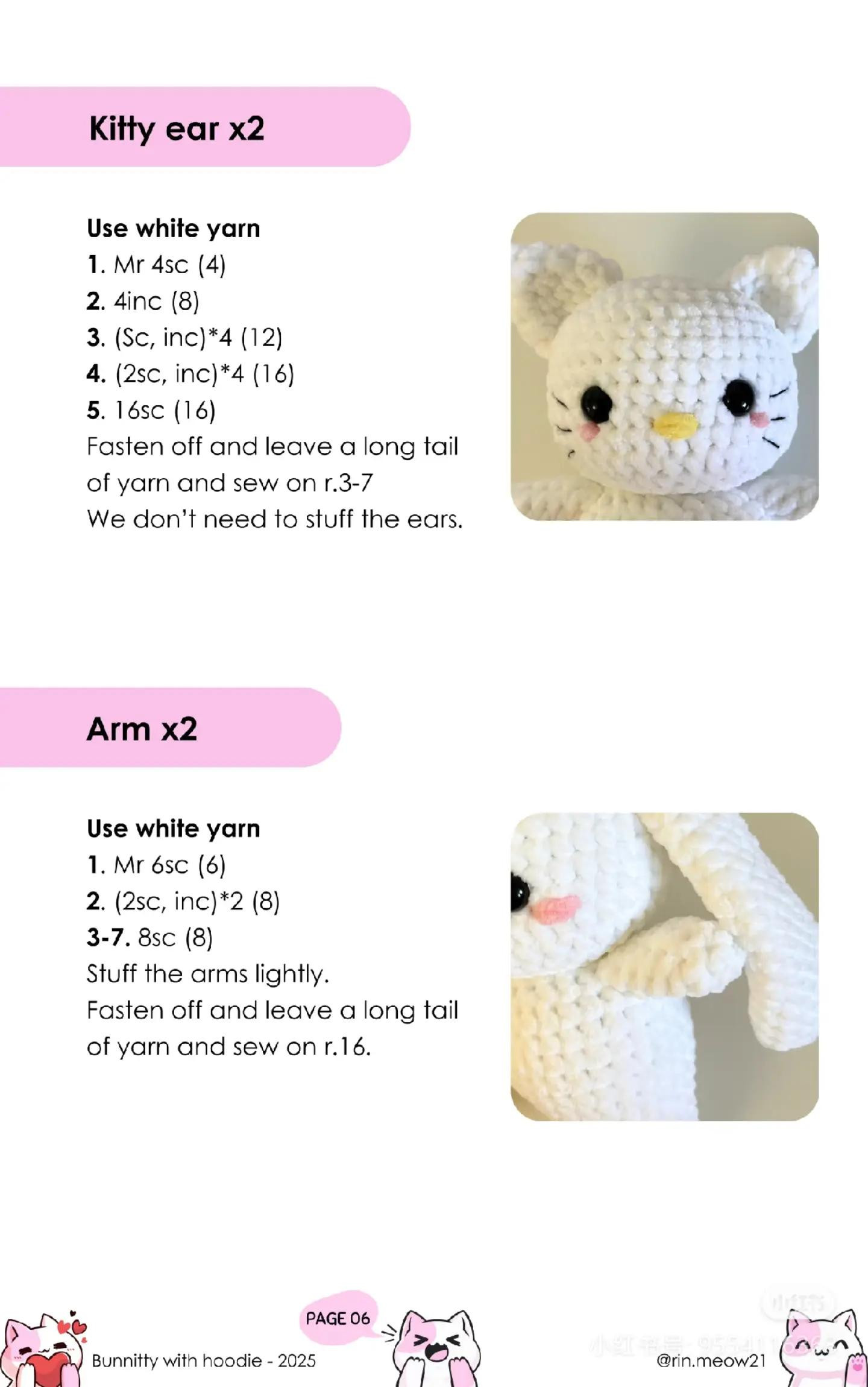 crochet pattern bunnitty with hoodie