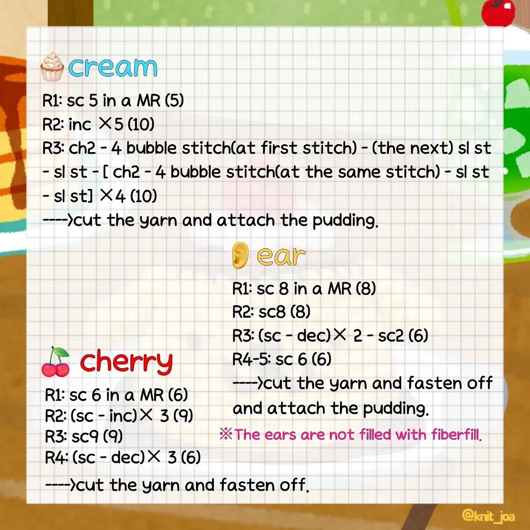 Crochet Pudding Amigurumi Pattern