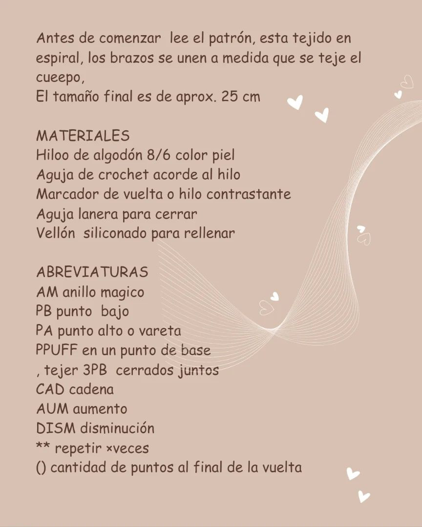 Cuerpo base amigurumi: patrón gratis