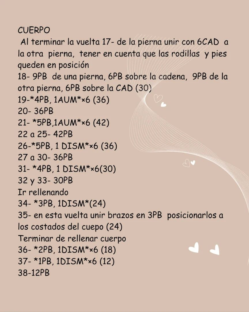 Cuerpo base amigurumi: patrón gratis
