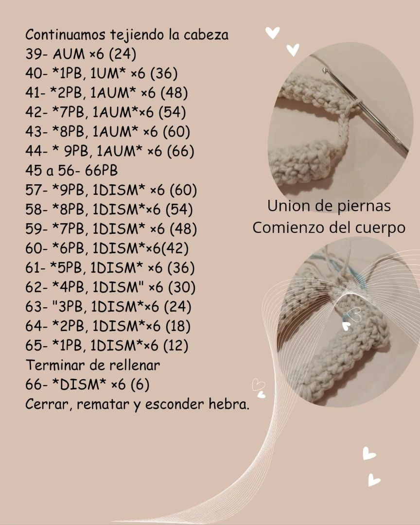 Cuerpo base amigurumi: patrón gratis