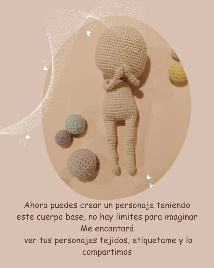 Cuerpo base amigurumi: patrón gratis