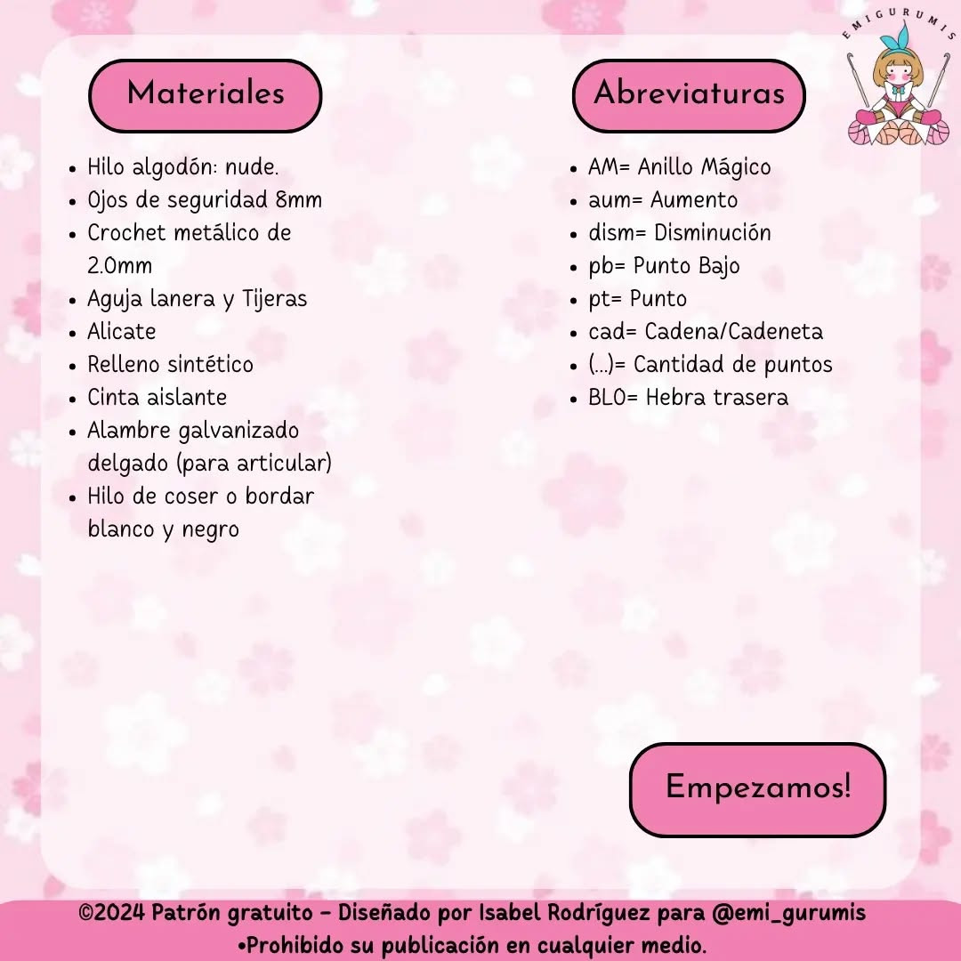 Cuerpo Base Chibi: Patrón de Ganchillo Gratis