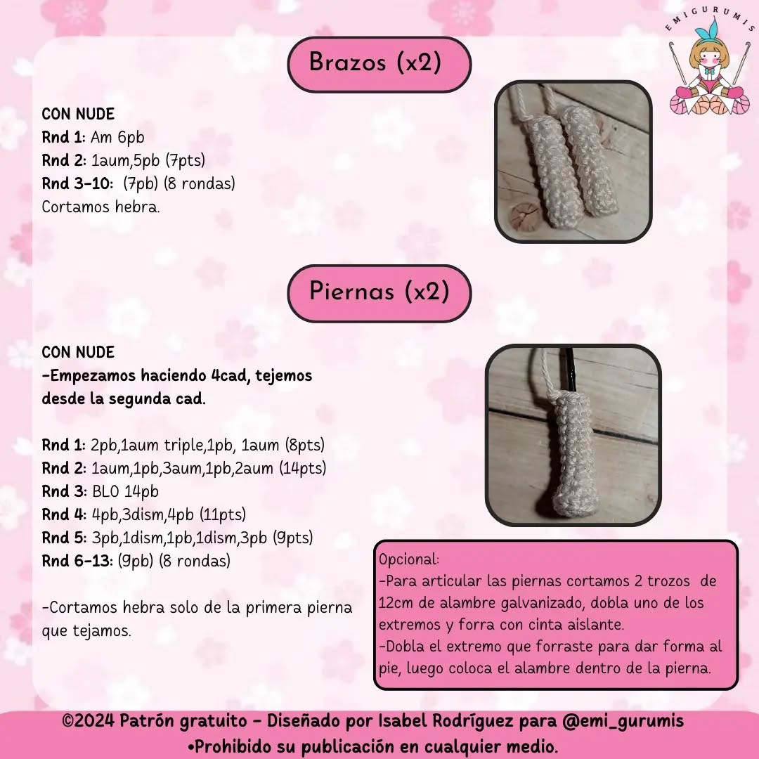 Cuerpo Base Chibi: Patrón de Ganchillo Gratis