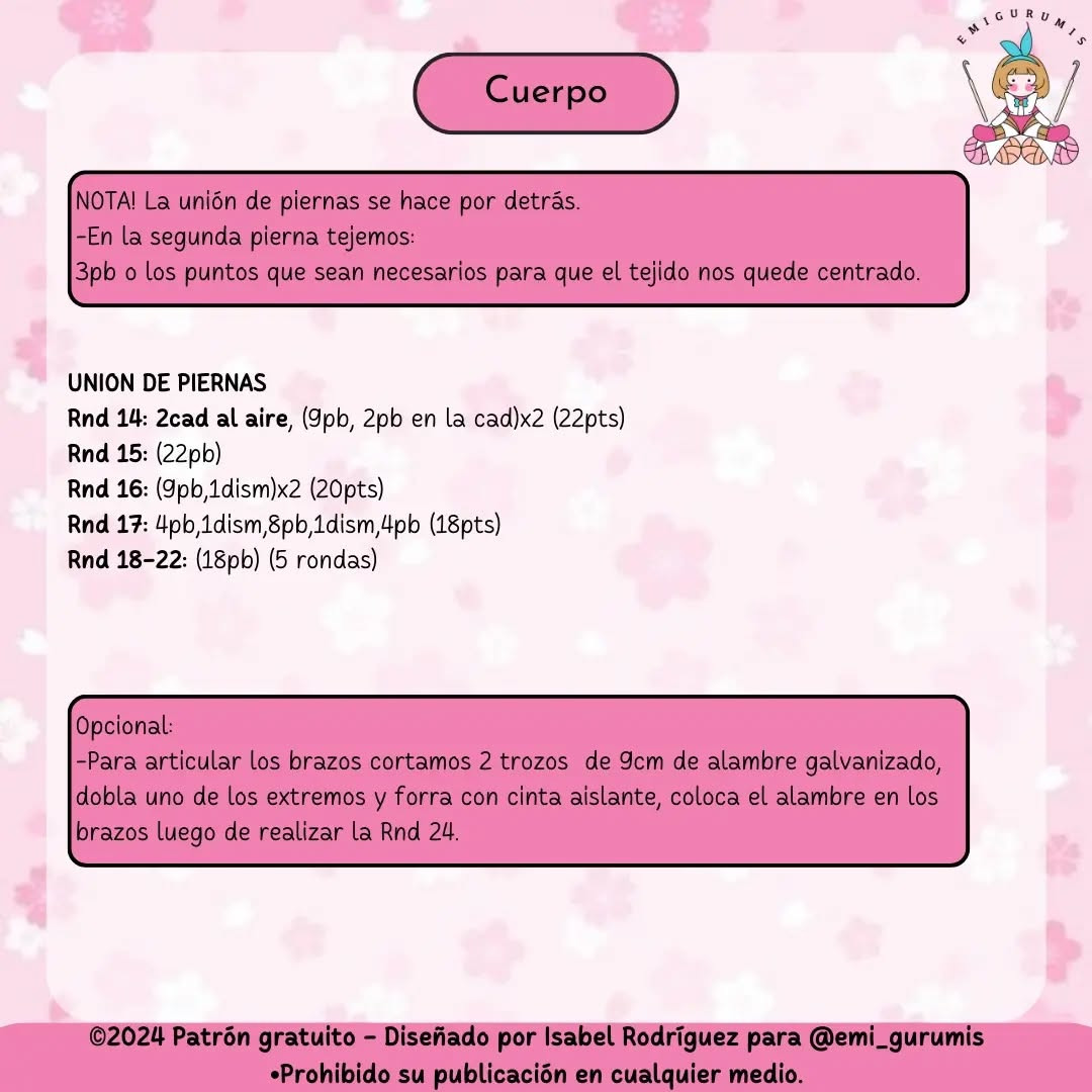 Cuerpo Base Chibi: Patrón de Ganchillo Gratis