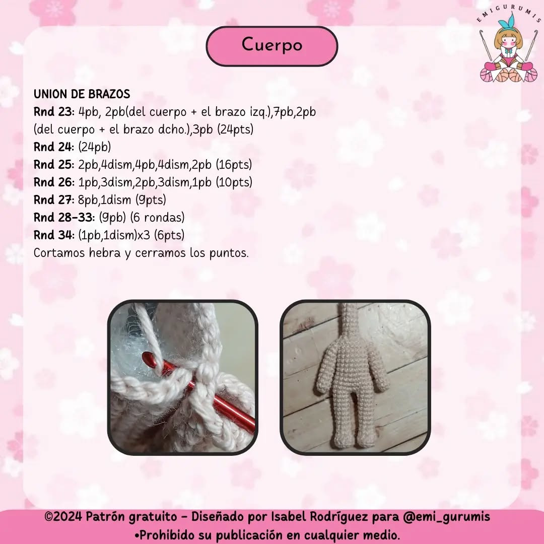 Cuerpo Base Chibi: Patrón de Ganchillo Gratis