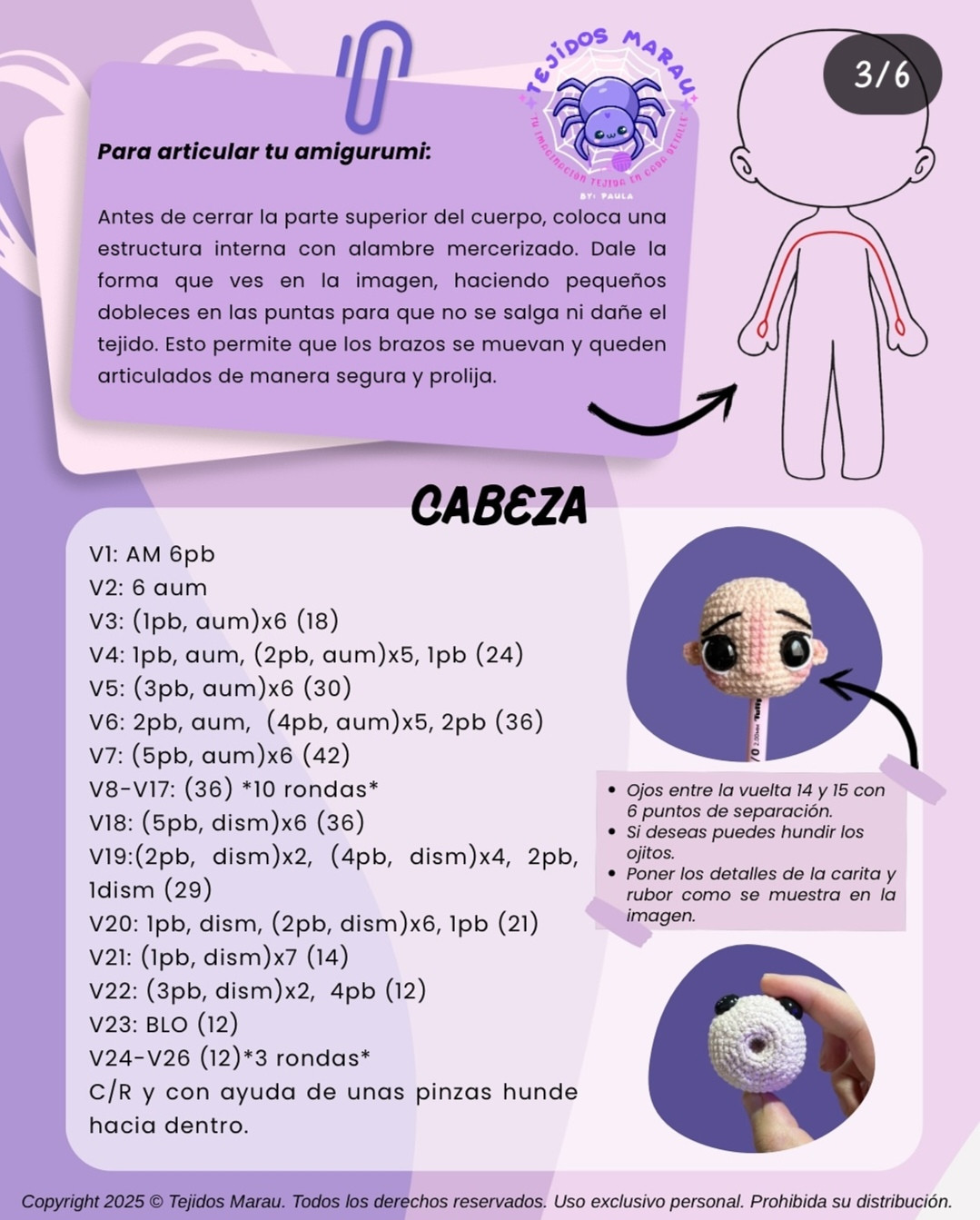 Cuerpo Base Mini Amigurumi: Patrón Gratis