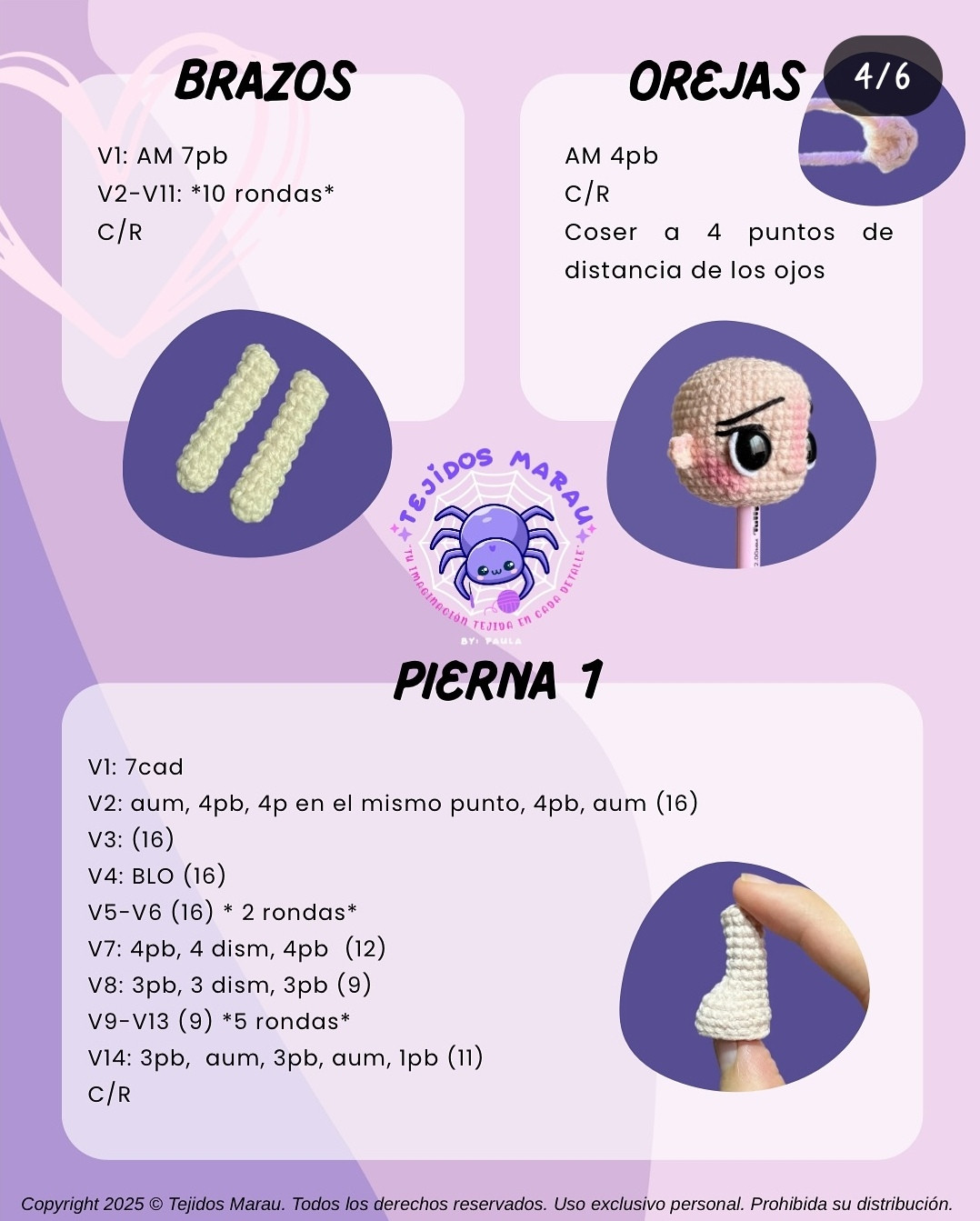 Cuerpo Base Mini Amigurumi: Patrón Gratis
