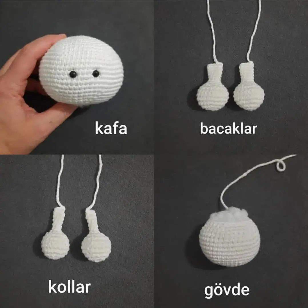 DARYLE ÜCRETSİZ AMIGURUMI ŞAPKA VE BEBEK TARİFİ