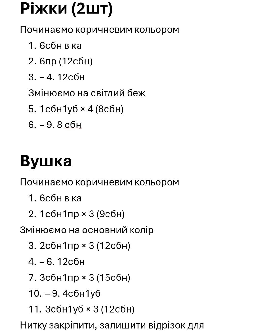 ДІАГРАМА В’ЯЗАННЯ ЖИРАФИ