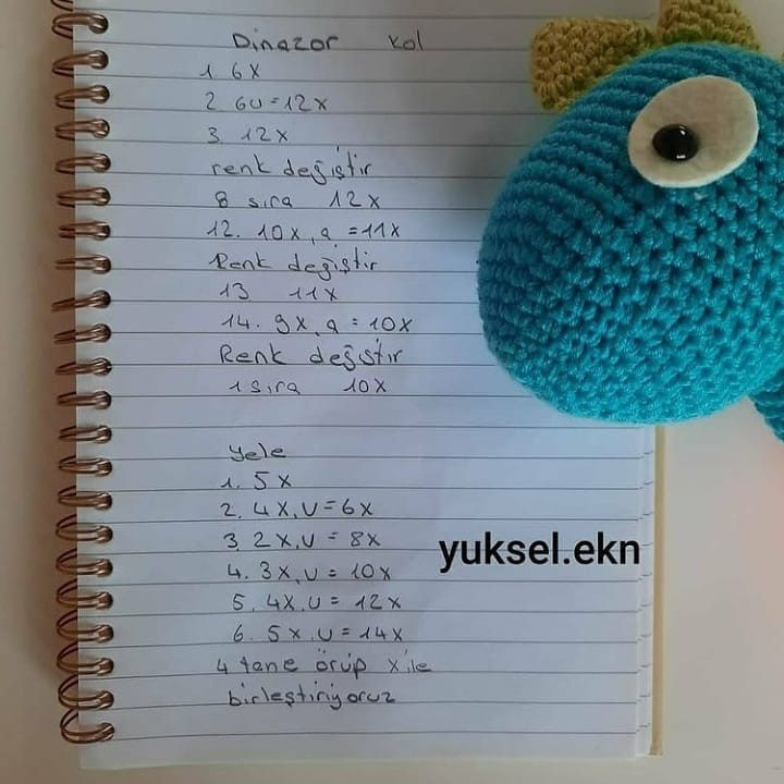 Dinosor Amigurumi Şeması