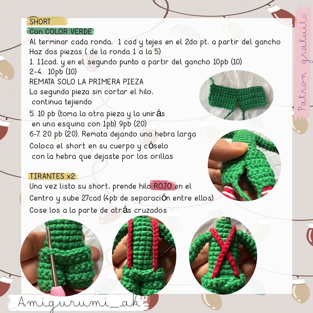 Duende navideño: patrón de amigurumi gratis