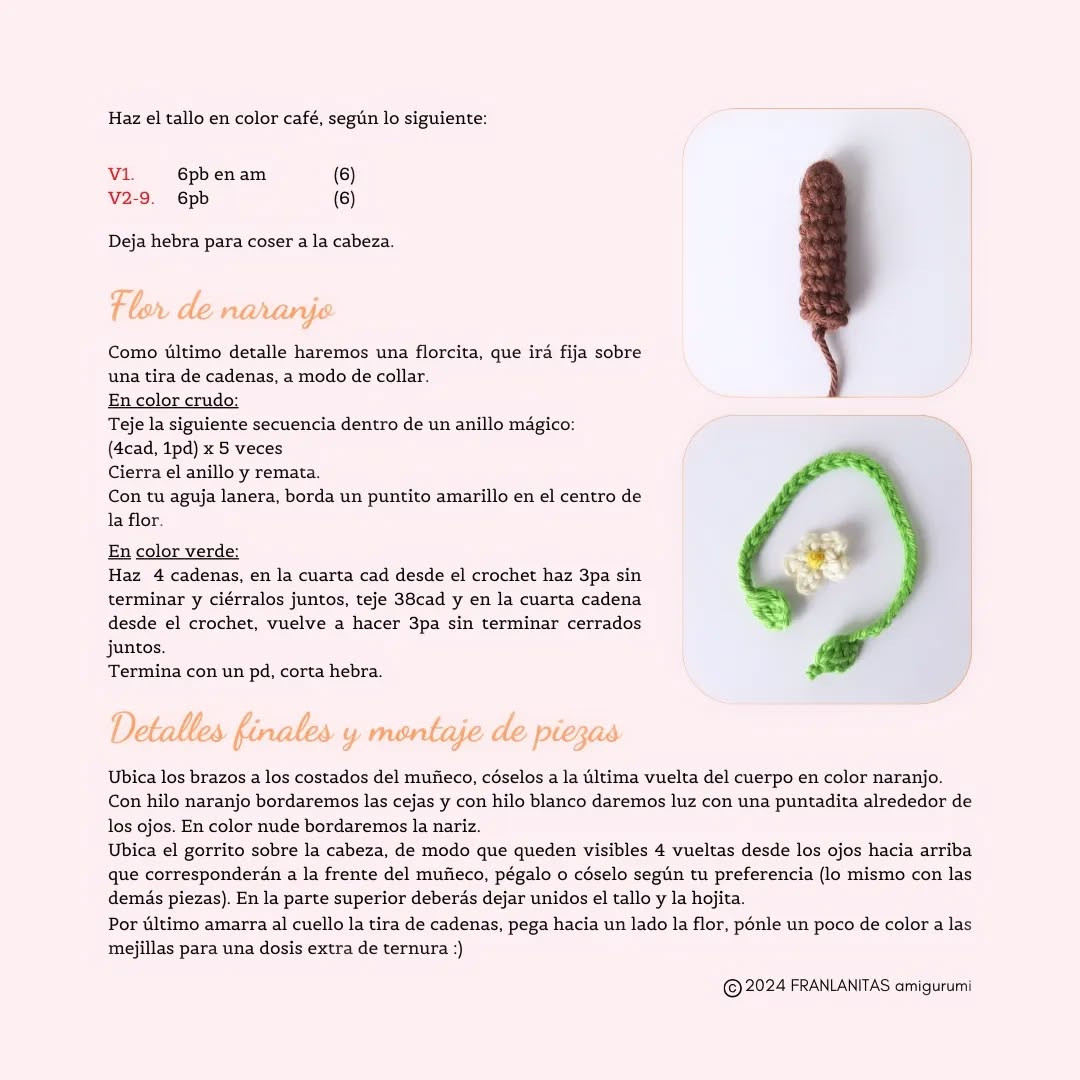Dulce Naranja: Patrón amigurumi gratis