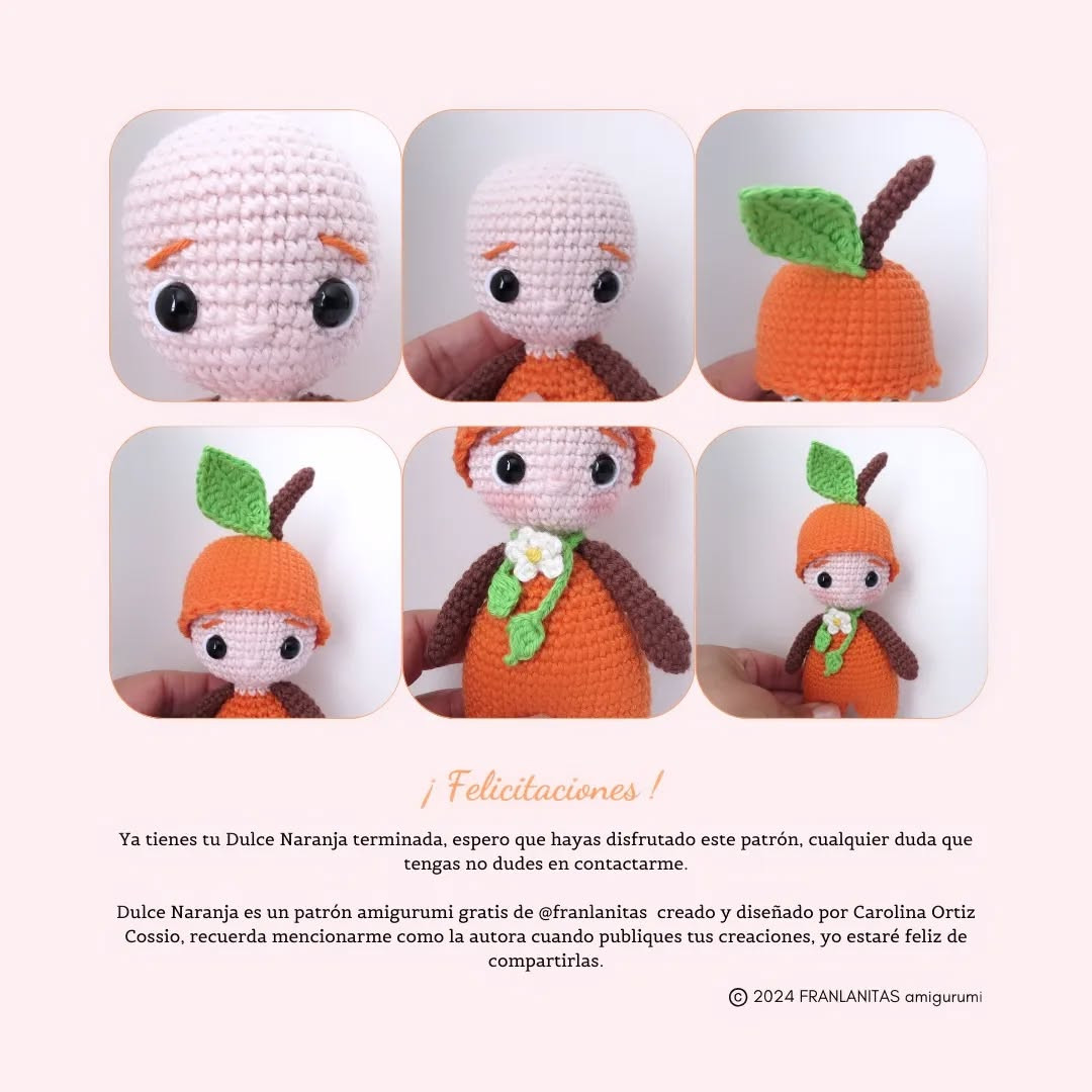 Dulce Naranja: Patrón amigurumi gratis