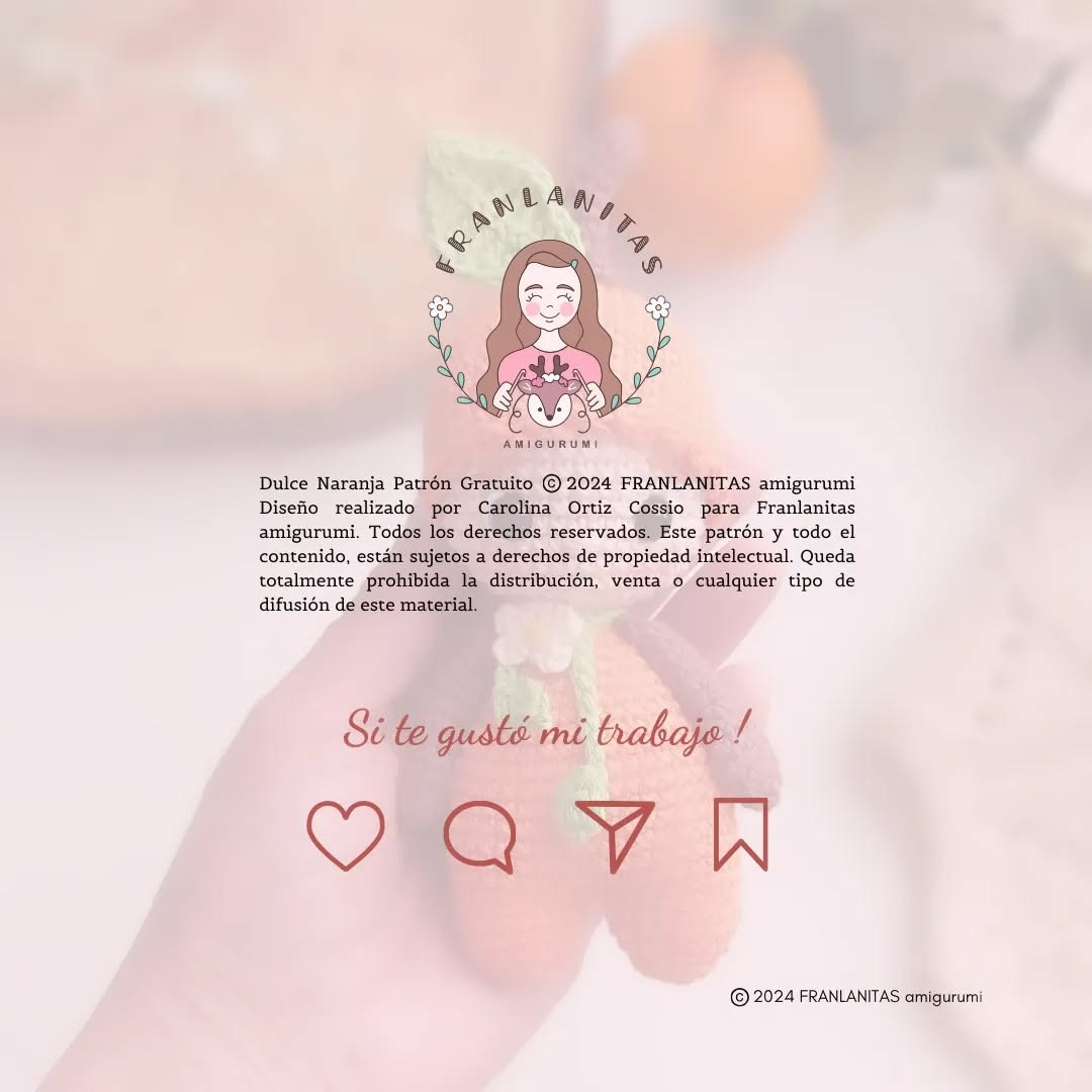 Dulce Naranja: Patrón amigurumi gratis