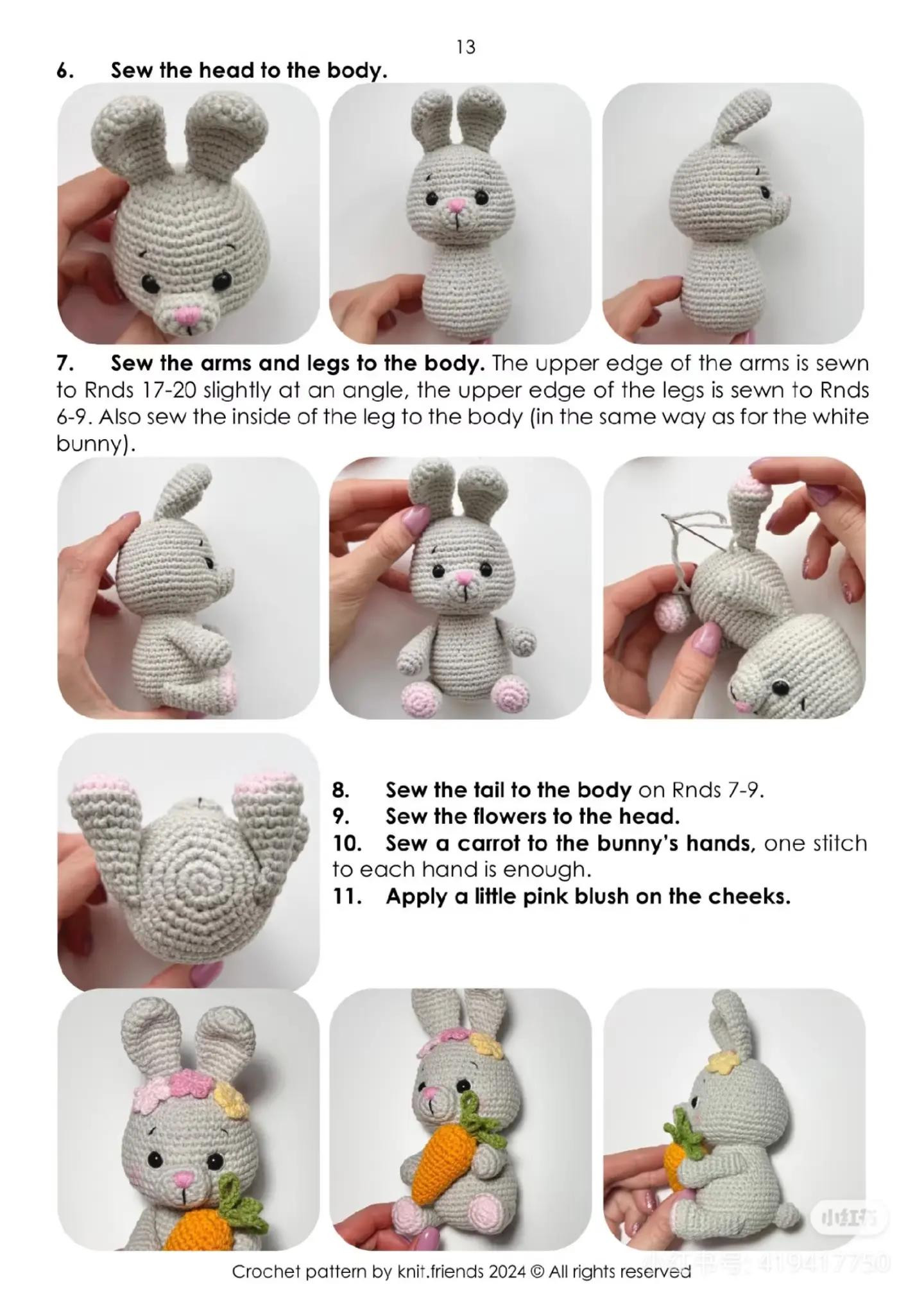 easter bunnies crochet pattern and carrot