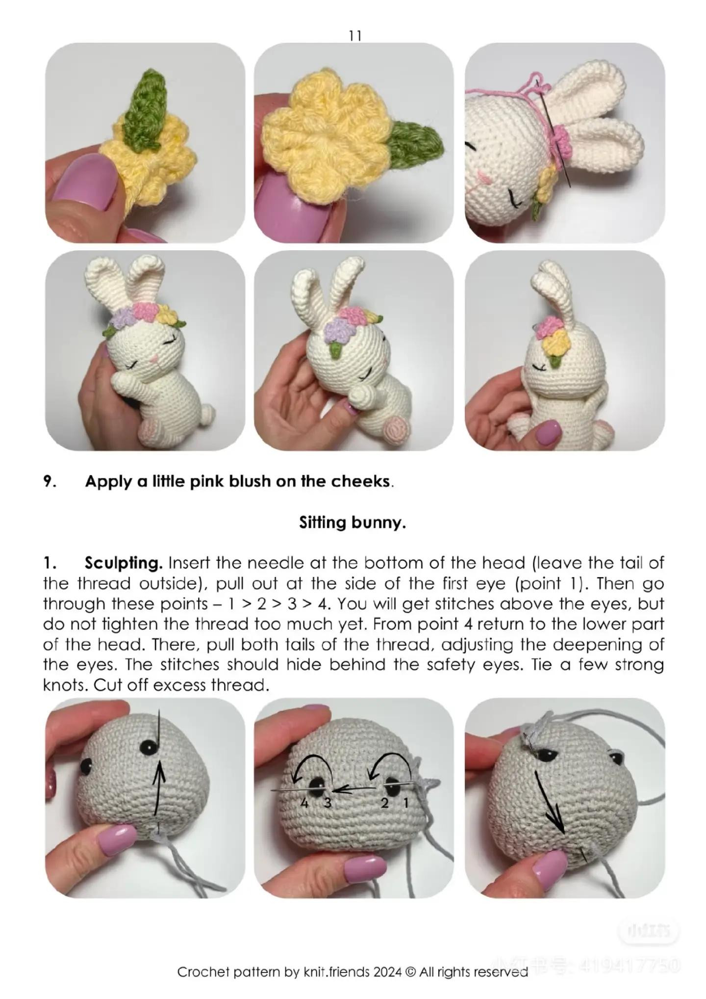 easter bunnies crochet pattern and carrot