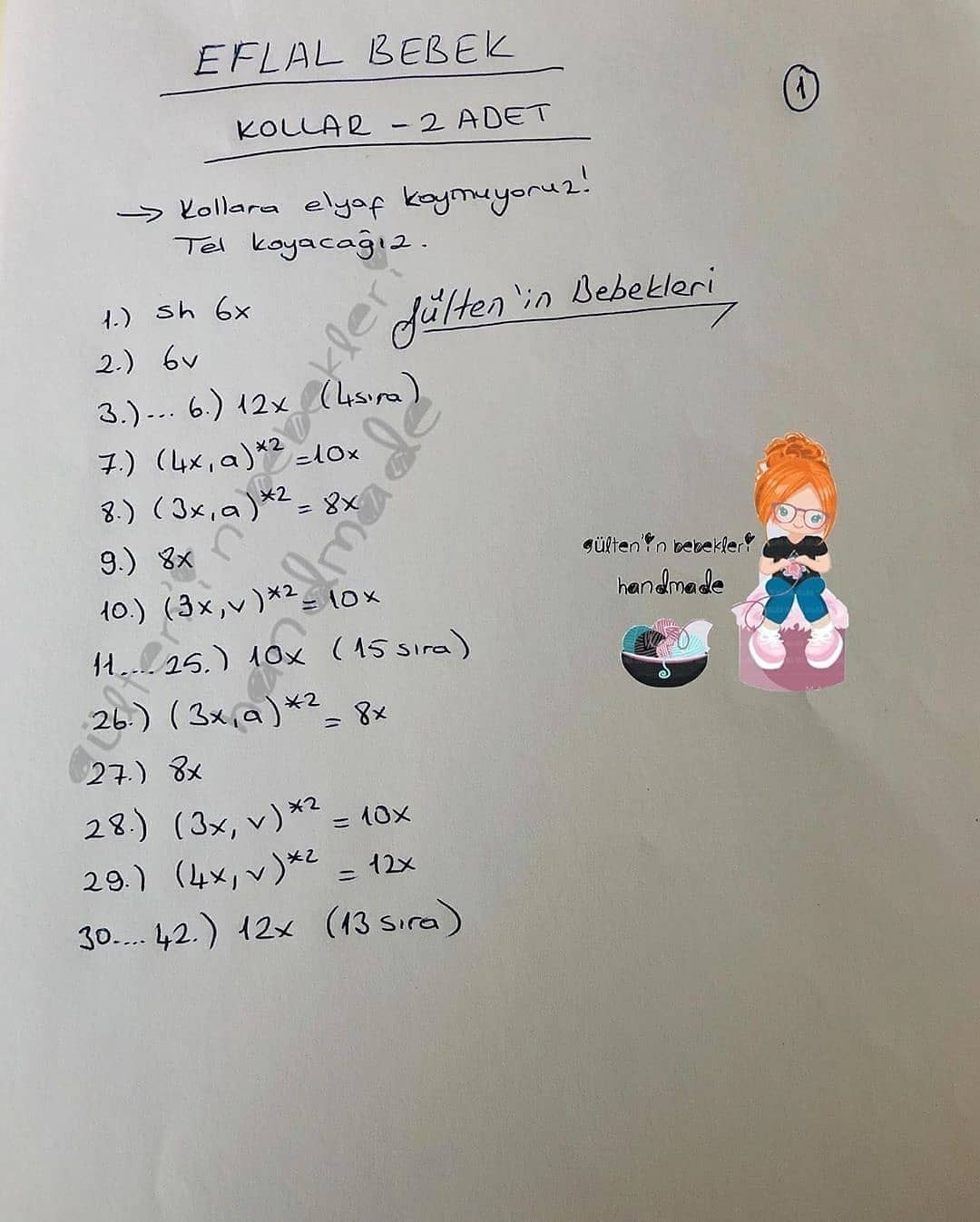 Eflatun Bebek Amigurumi Şeması