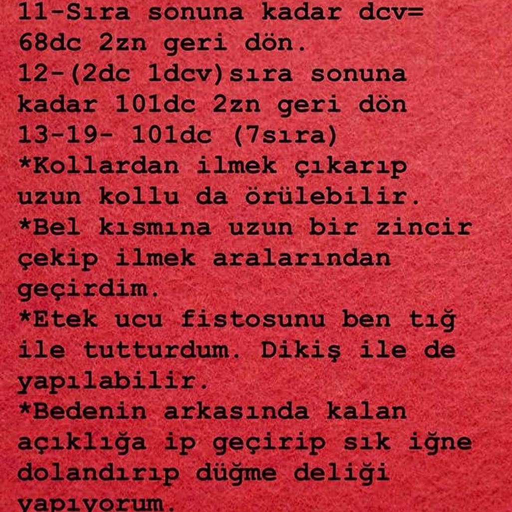 Elbise Örgü Şeması