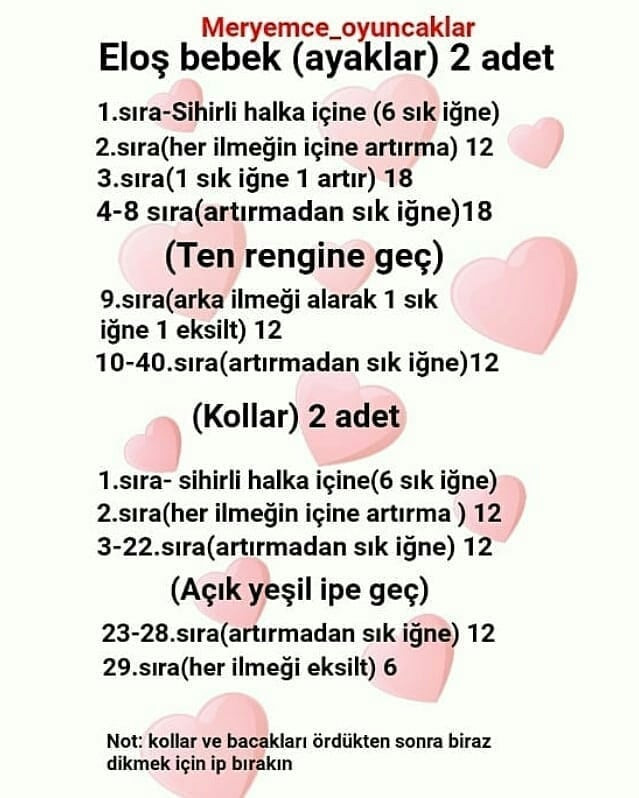 ELOŞ BEBEK AMİGURUMİ TARİFİ