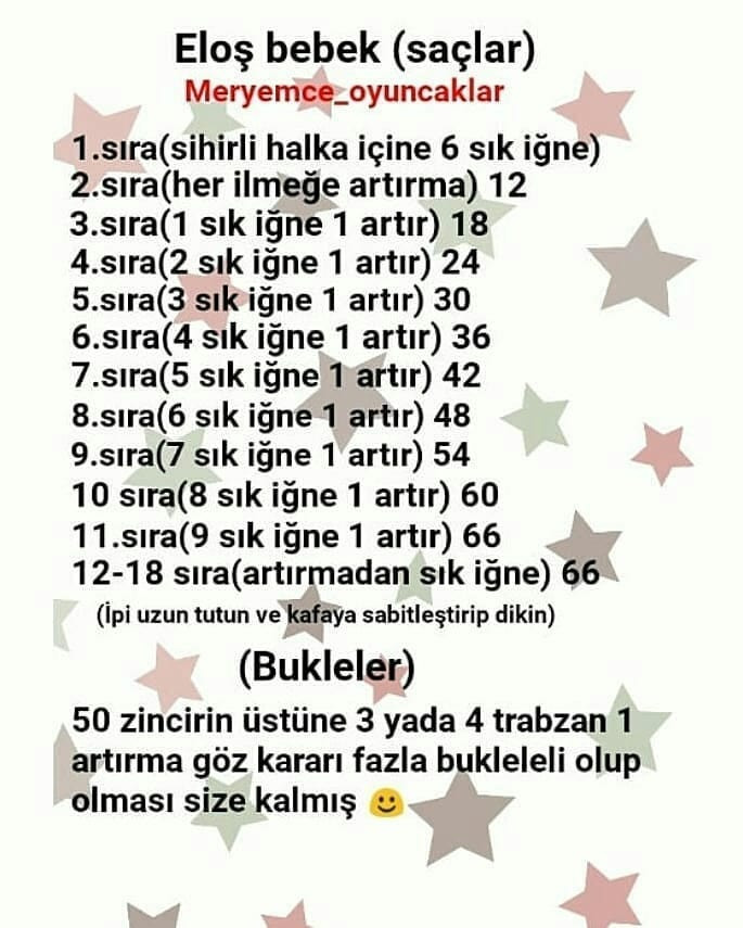 ELOŞ BEBEK AMİGURUMİ TARİFİ
