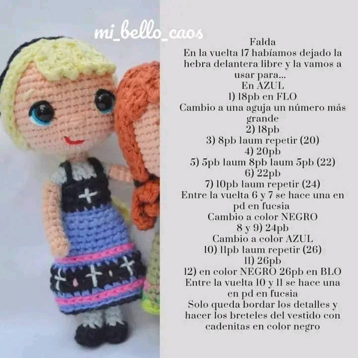 Elsa pequeña: Patrón de amigurumi gratis