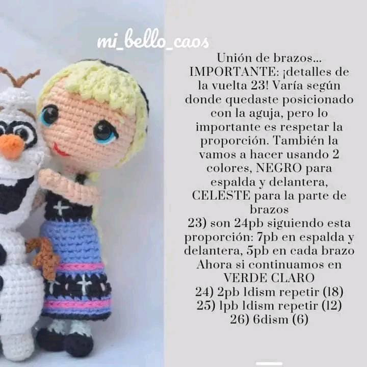 Elsa pequeña: Patrón de amigurumi gratis