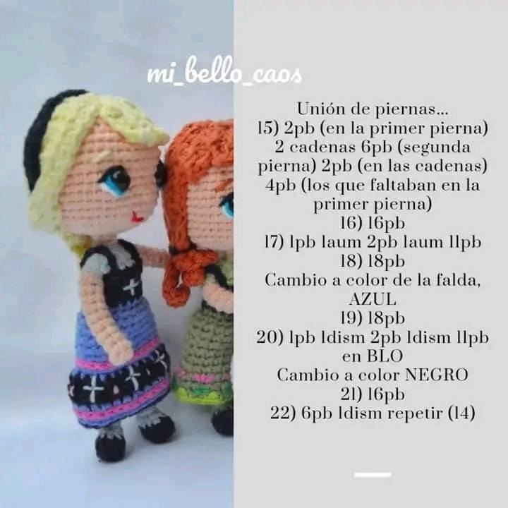 Elsa pequeña: Patrón de amigurumi gratis
