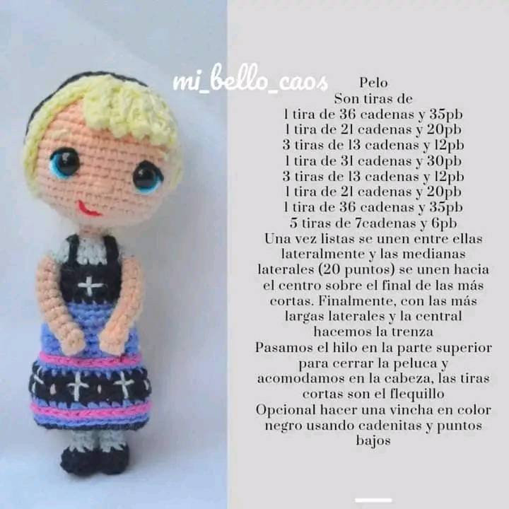 Elsa pequeña: Patrón de amigurumi gratis