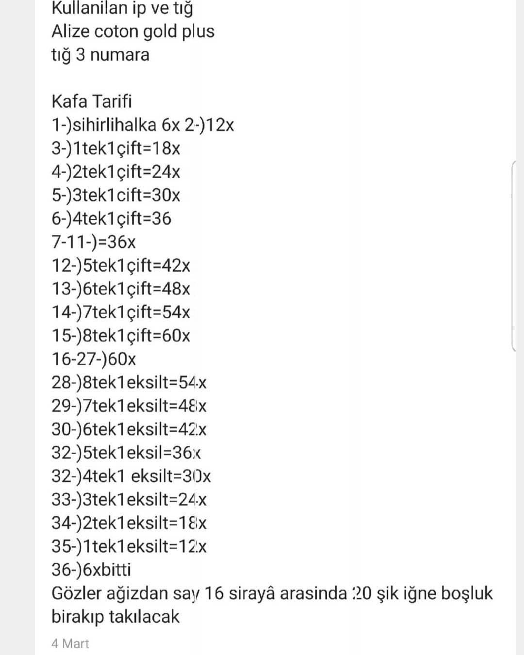 Eşek Amigurumi Tığ İşi Tarifi amigurumidankey
