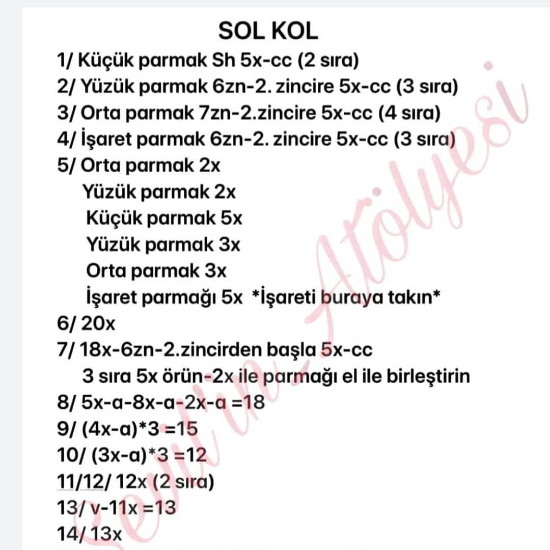 Esmer Kız Amigurumi Şeması