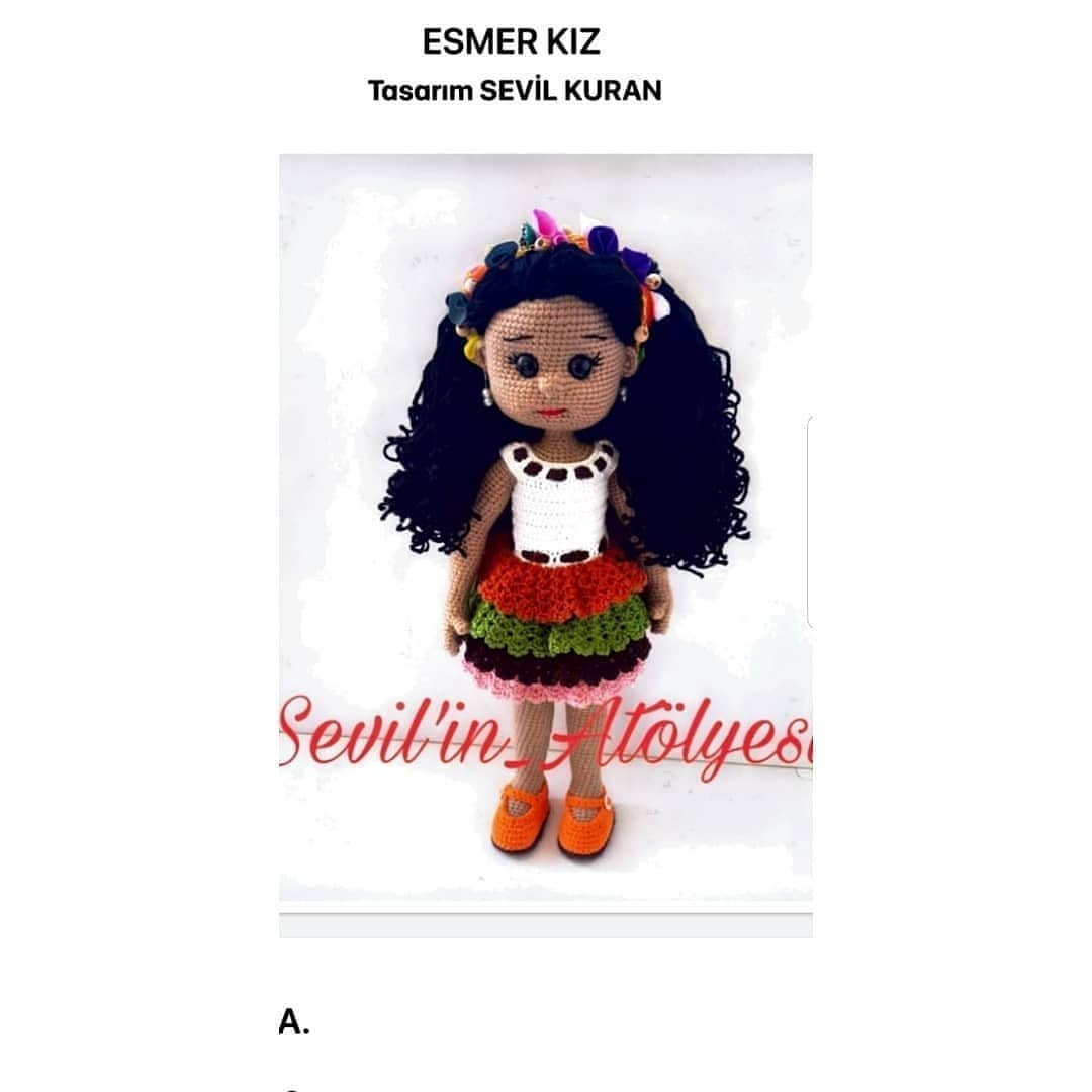 Esmer Kız Amigurumi Şeması