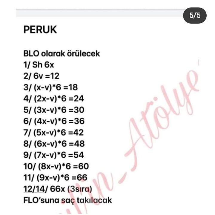 Esmer Kız Amigurumi Şeması