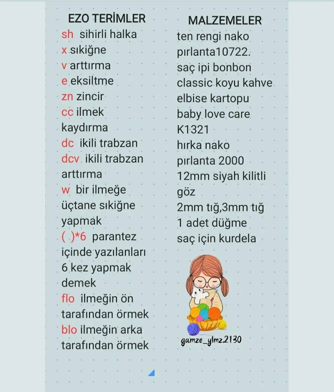 Ezo Bebek Vücut Şeması: Amigurumi Tığ İşi