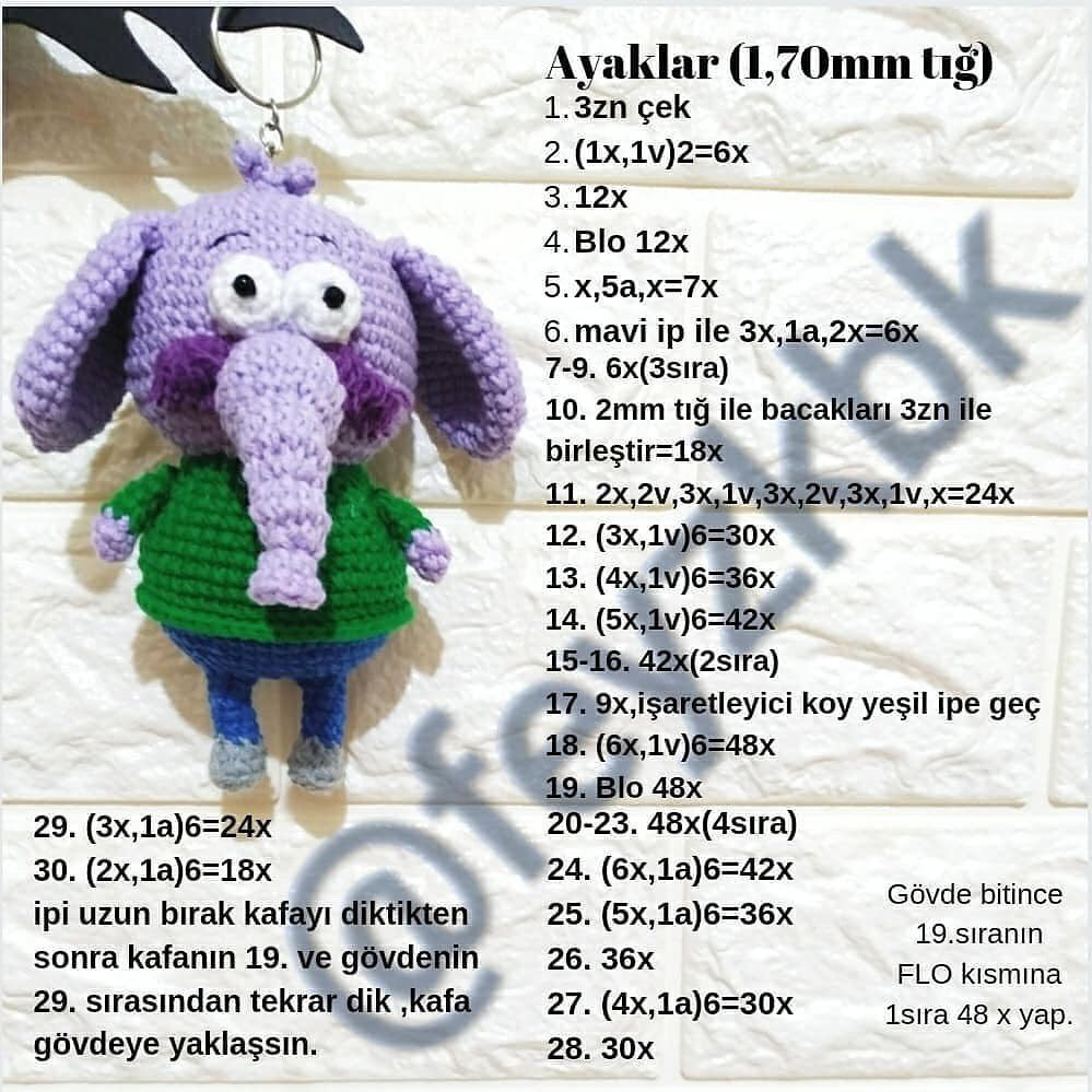Fil Necati ve Aslan Amca Tığ İşi Örnekleri