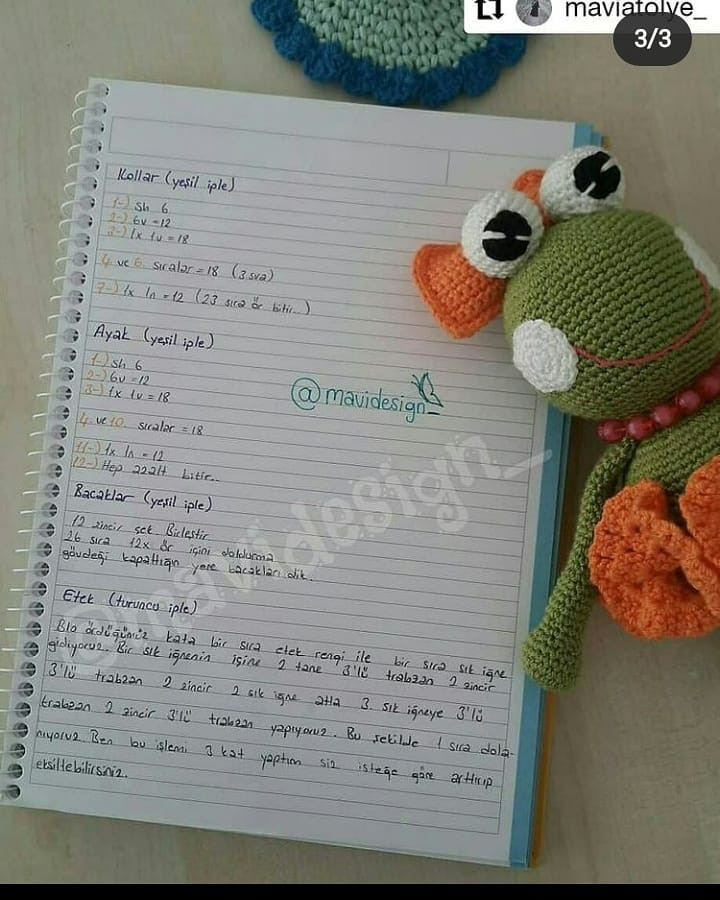 Fıstık Kurbağa Amigurumi Tarifi