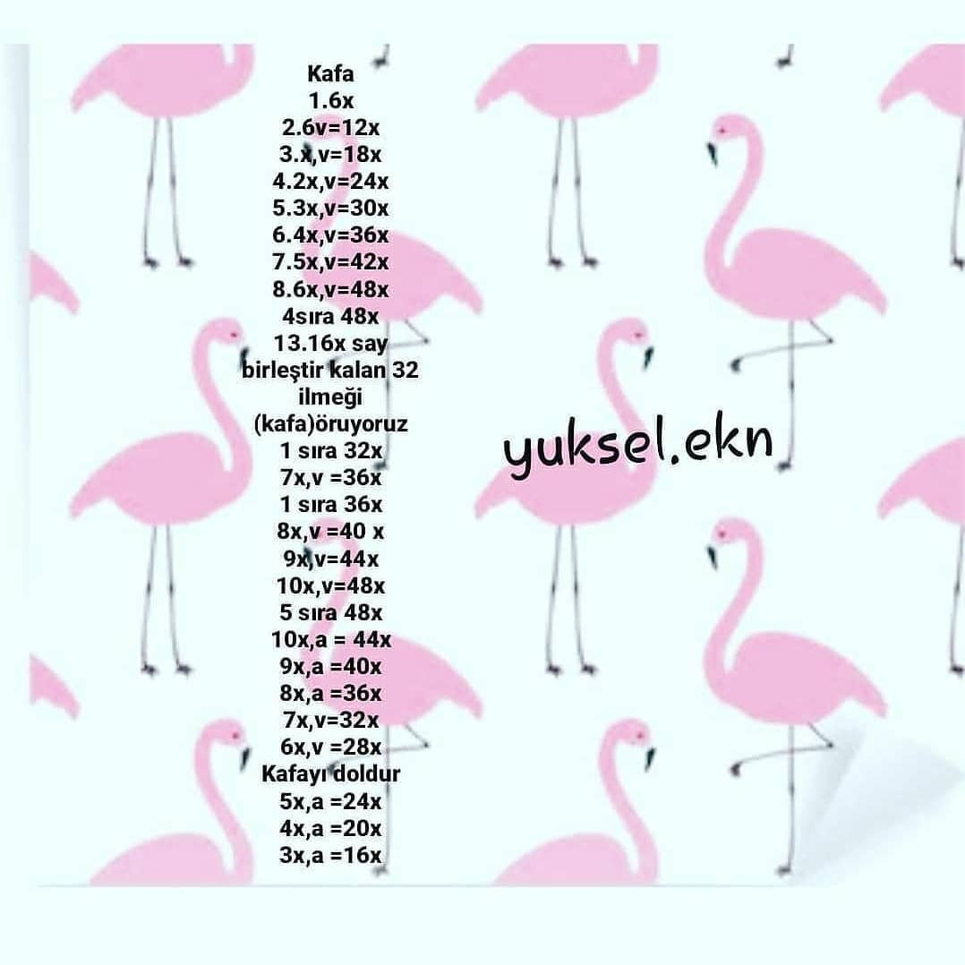 Flamingoya ait tığ işi şemamız