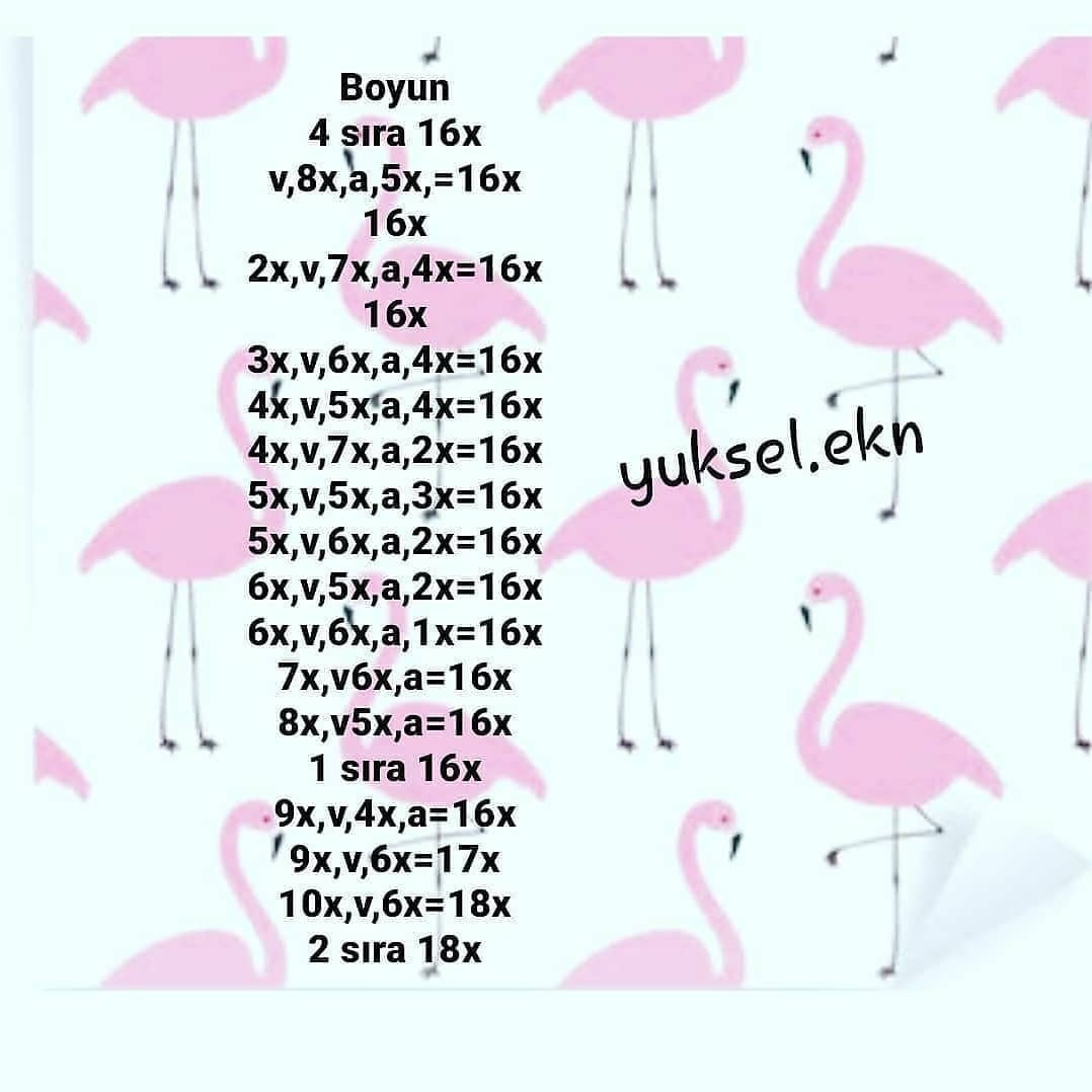 Flamingoya ait tığ işi şemamız